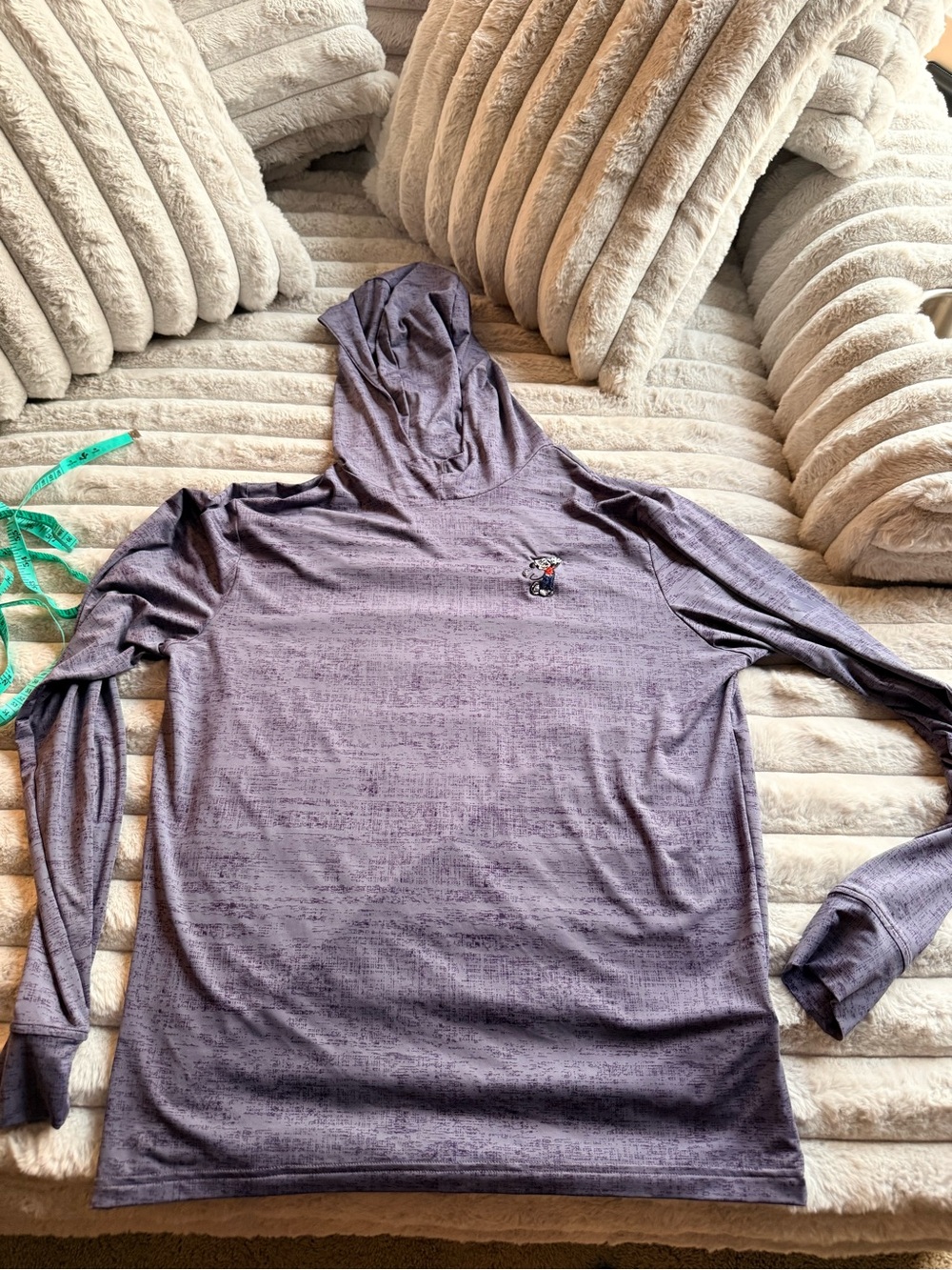Adidas performance printed light weight sun hoodie with Mickey Mouse embroidery